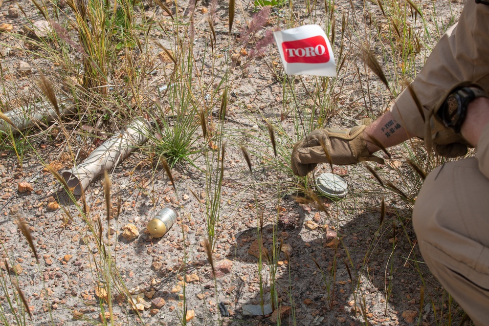 EOD with MRF-D Conducts UXO Sweep