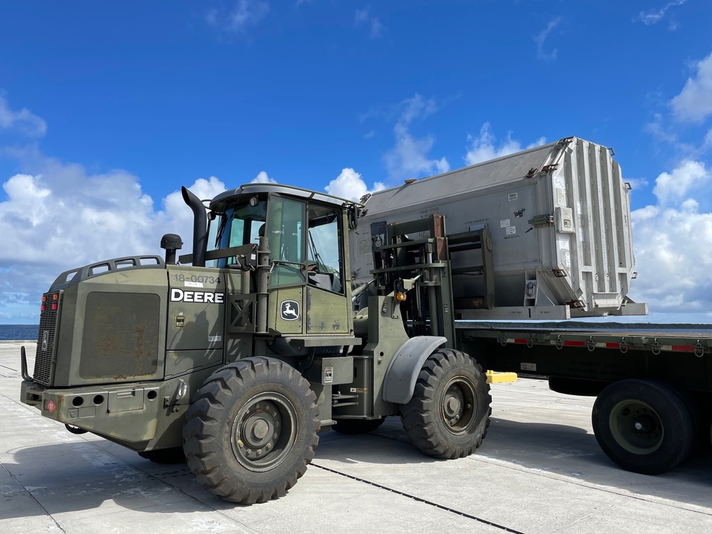 NMCB 11 Transports E-2D Hawkeye Engine from USS Theodore Roosevelt
