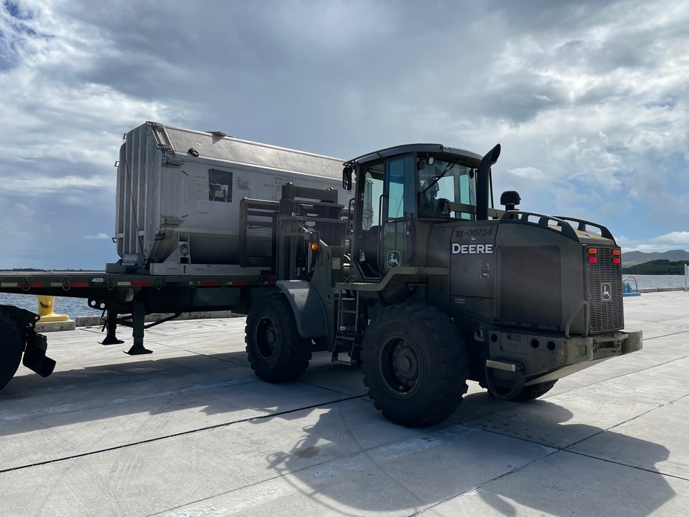 NMCB 11 Transports E-2D Hawkeye Engine from USS Theodore Roosevelt