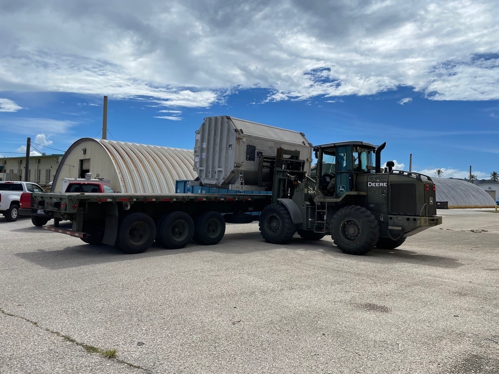 NMCB 11 Transports E-2D Hawkeye Engine from USS Theodore Roosevelt