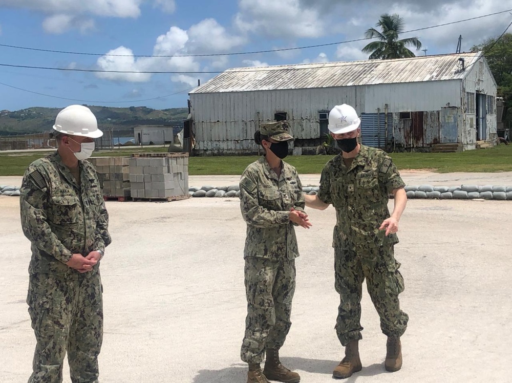 Deputy Commander, U.S. 7th Fleet visits Seabees on Naval Base Guam