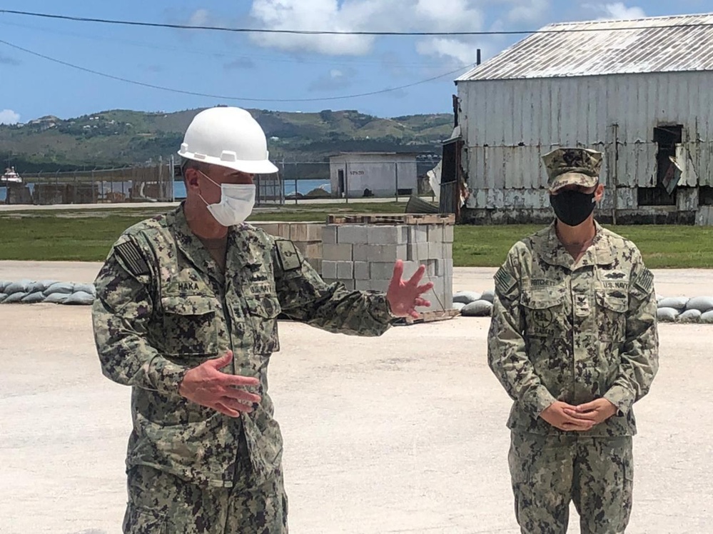 Deputy Commander, U.S. 7th Fleet visits Seabees on Naval Base Guam