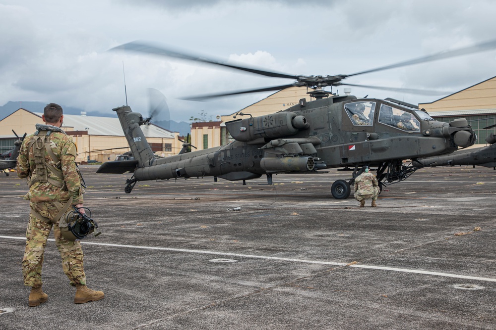 Soldiers of 2-6 Calvary Squadron, 25th Combat Aviation Brigade were afforded an opportunity of an orientation AH-64D Apache flight