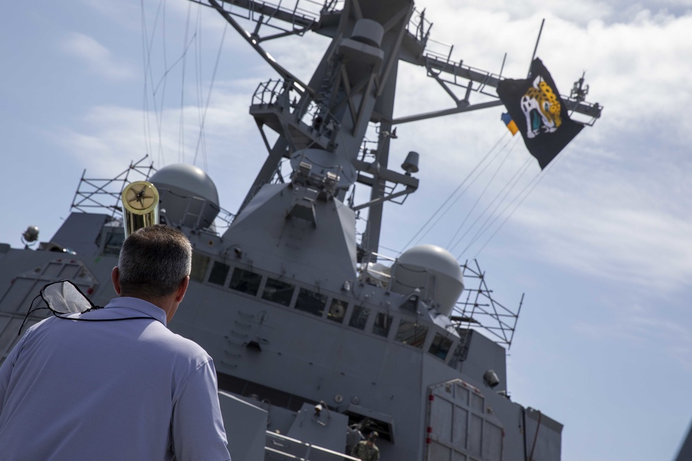 Jacksonville Jags Coach Urban Meyer Visits NAVSTA Mayport