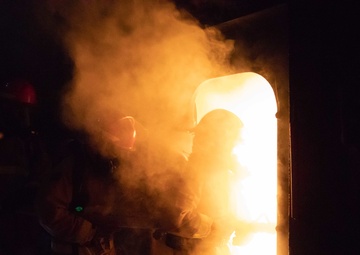 Sailors Participate in Advanced Shipboard Firefighting Training