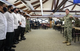 Commander, NAVSUP Speaks to Galley Staff