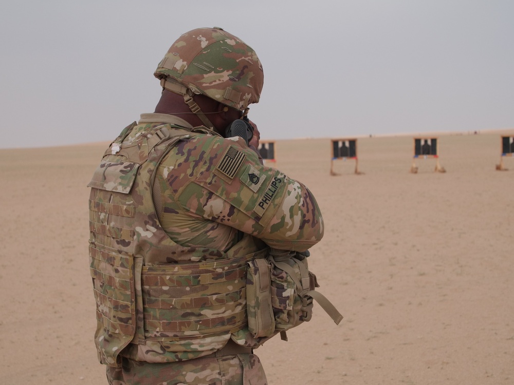 111th Theater Engineer Brigade Soldiers compete in the 36th Infantry Division Marksmanship Competition