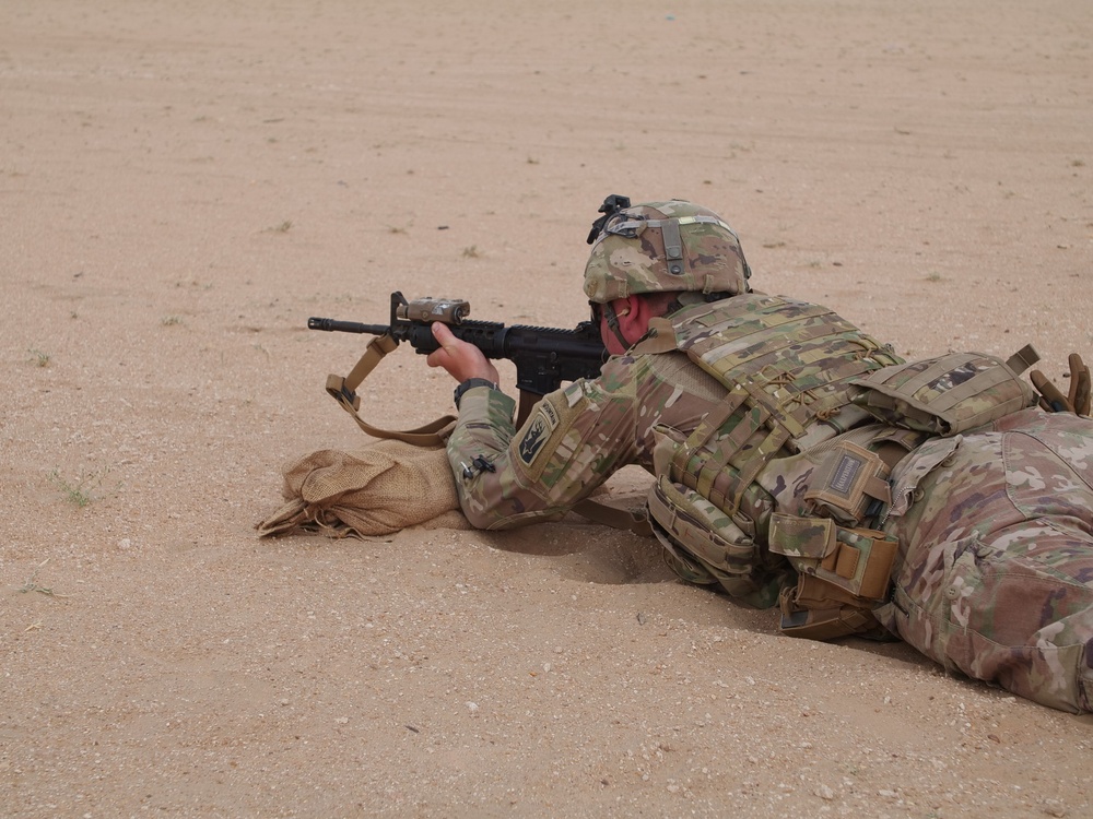 111th Theater Engineer Brigade Soldiers compete in the 36th Infantry Division Marksmanship Competition