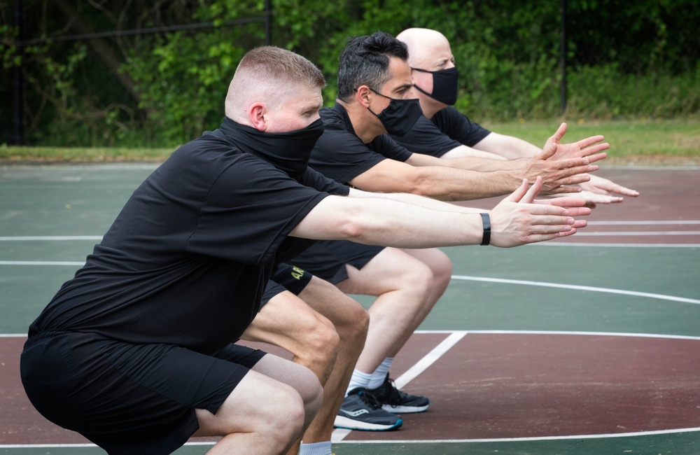 WRAIR Soldiers take part in the new Army Combat Fitness Test