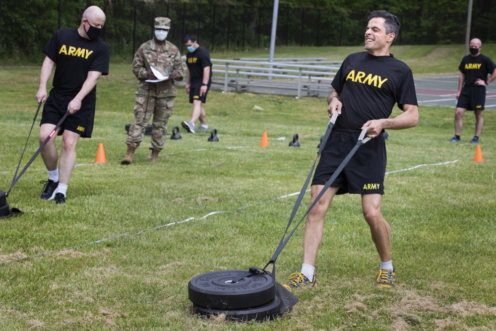 WRAIR Soldiers take part in the new Army Combat Fitness Test