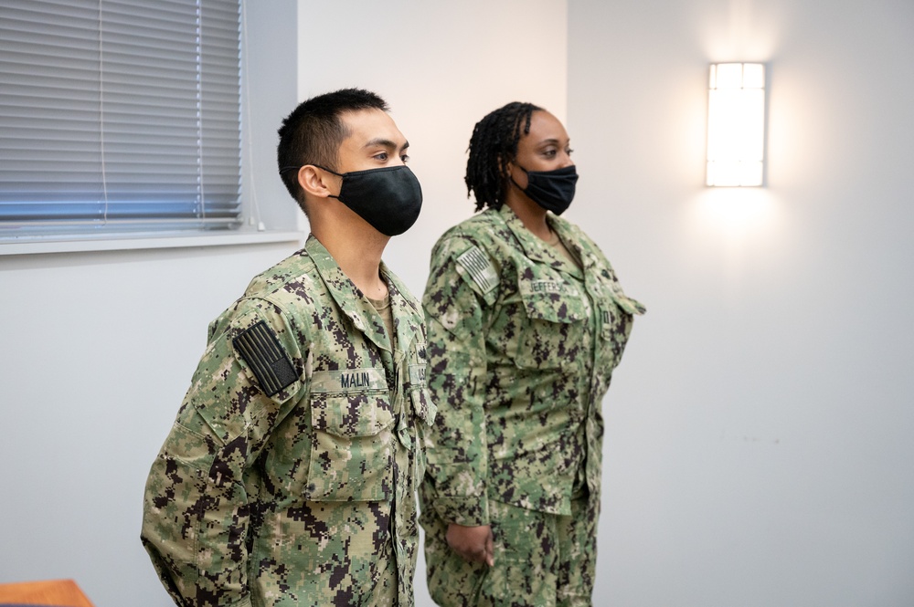 RP2 Arvin Malin reenlistment ceremony