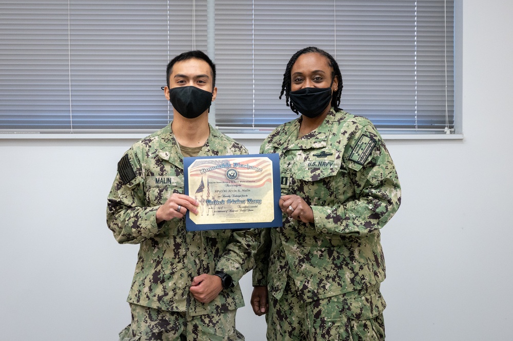 RP2 Arvin Malin reenlistment ceremony