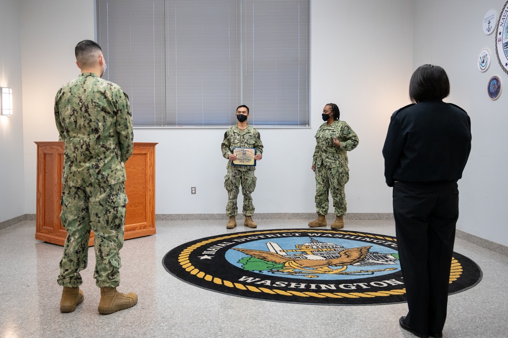 RP2 Arvin Malin reenlistment ceremony