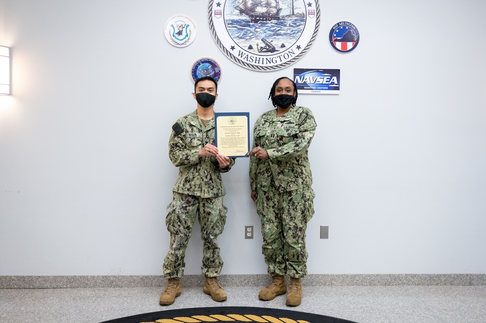 RP2 Arvin Malin reenlistment ceremony