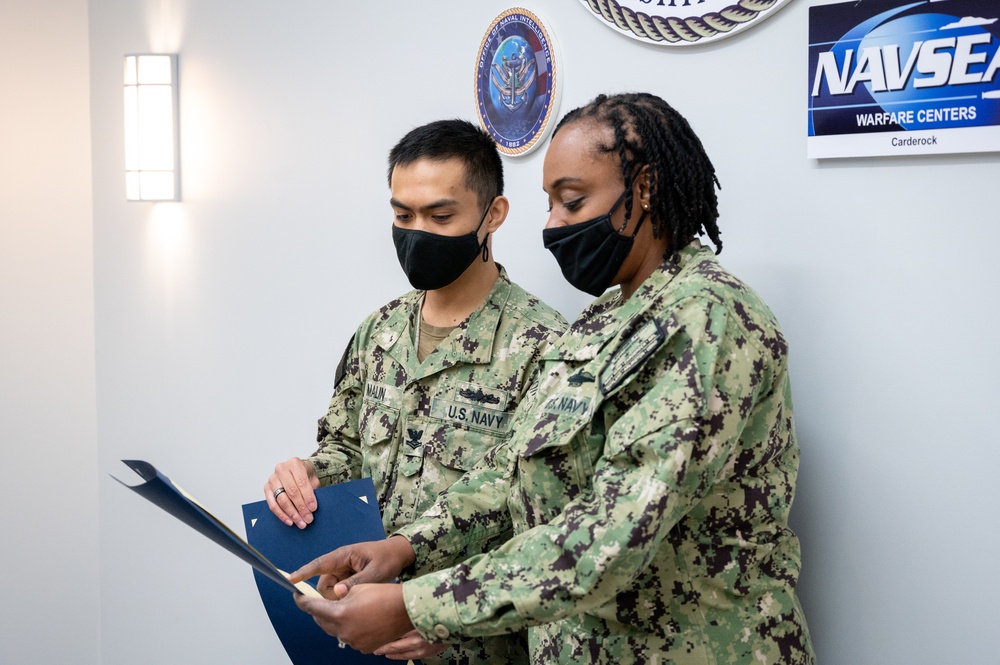 RP2 Arvin Malin reenlistment ceremony