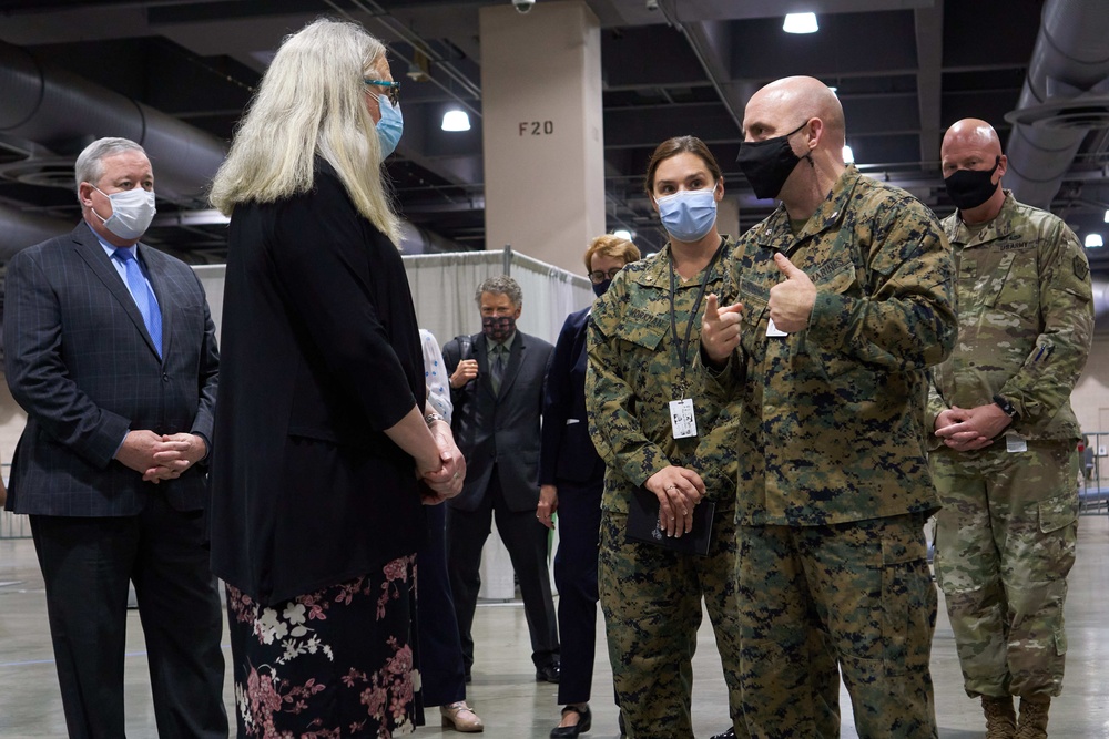 U.S. Assistant Secretary for Health visits community vaccination center in Philadelphia