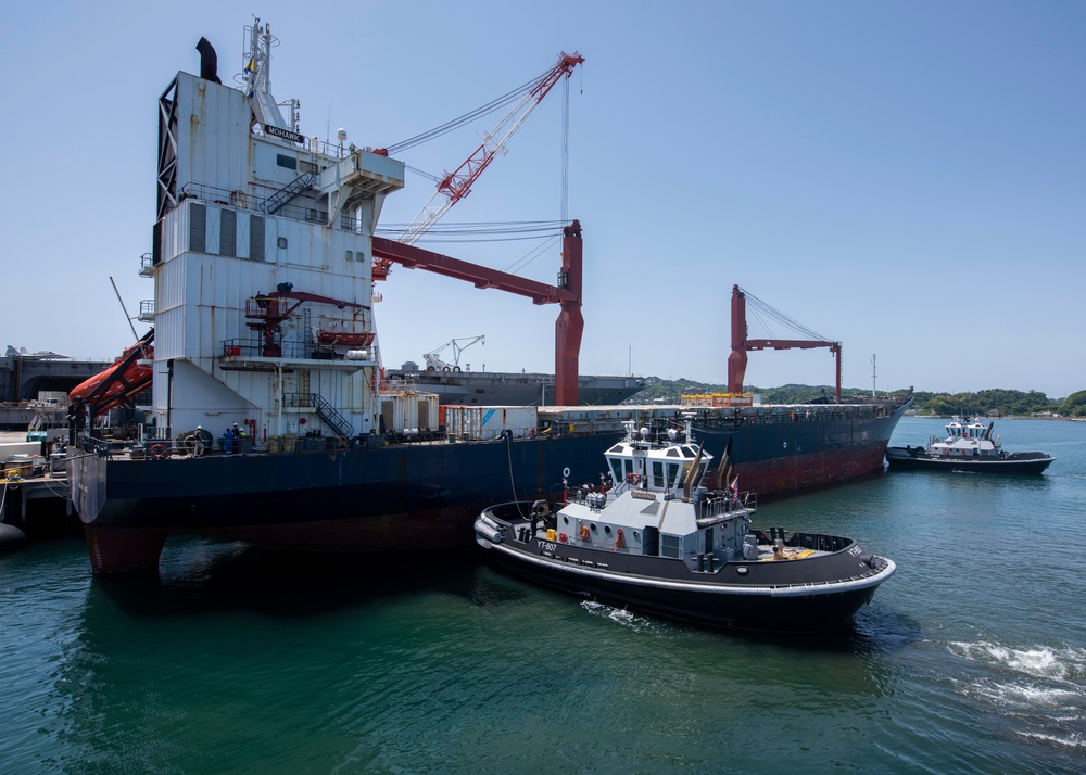 CFAY Tugs Guide General Cargo Vessel into Port