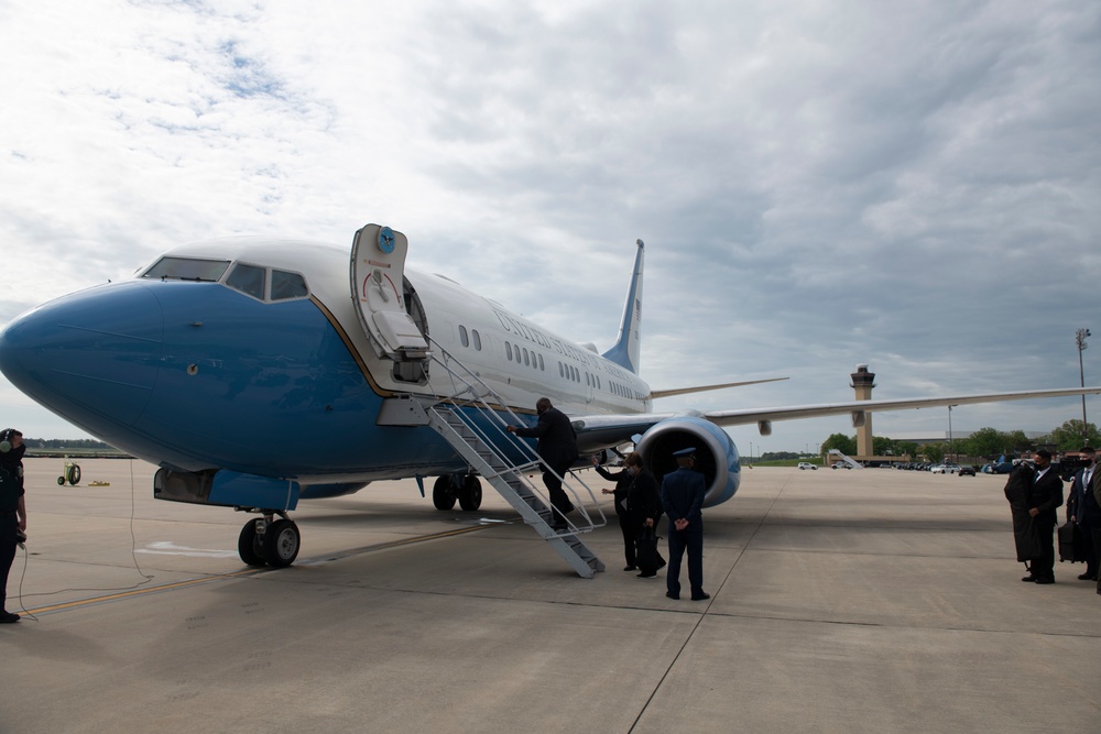 SecDef Austin Departs Andrews AFB