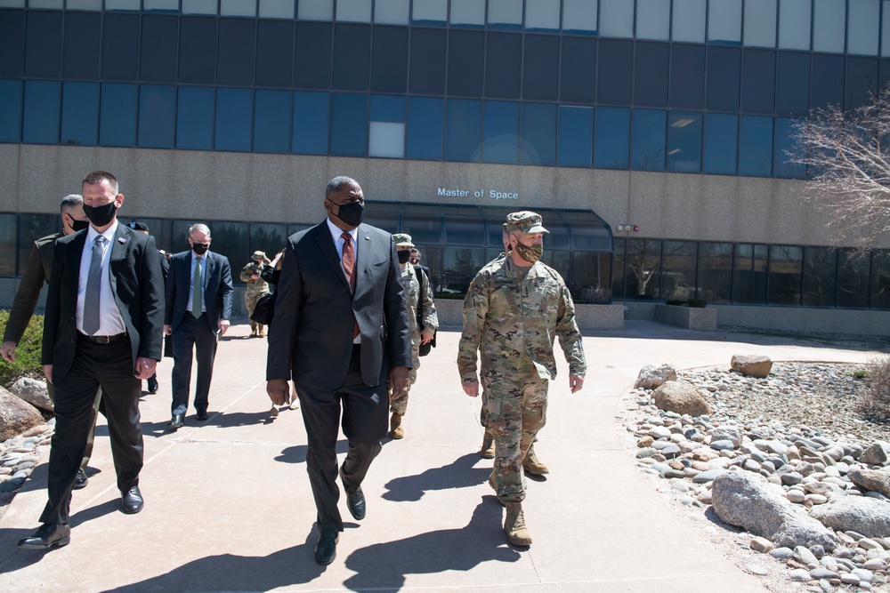 SecDef Austin departs USSPACECOM