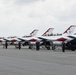 Thunderbirds arrive at Patrick Space Force Base for the Cocoa Beach air force show.