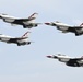 Thunderbirds arrive at Patrick Space Force Base for the Cocoa Beach air force show.