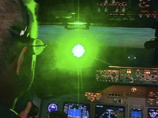 Green laser pointed at aircraft at Fort Knox