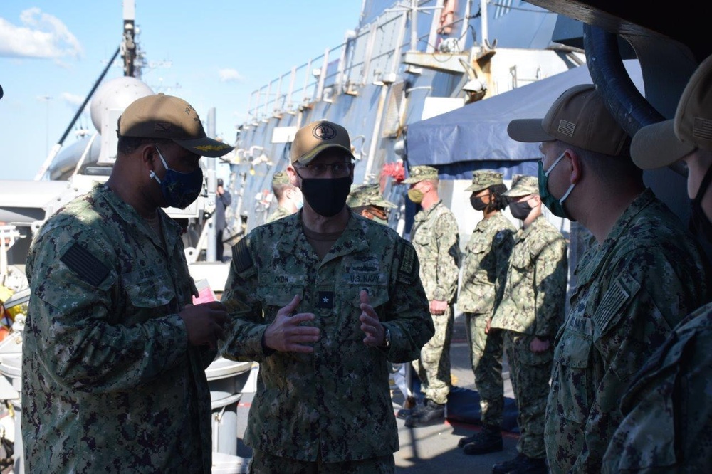 Rear Adm. John Okon to USS Gonzalez