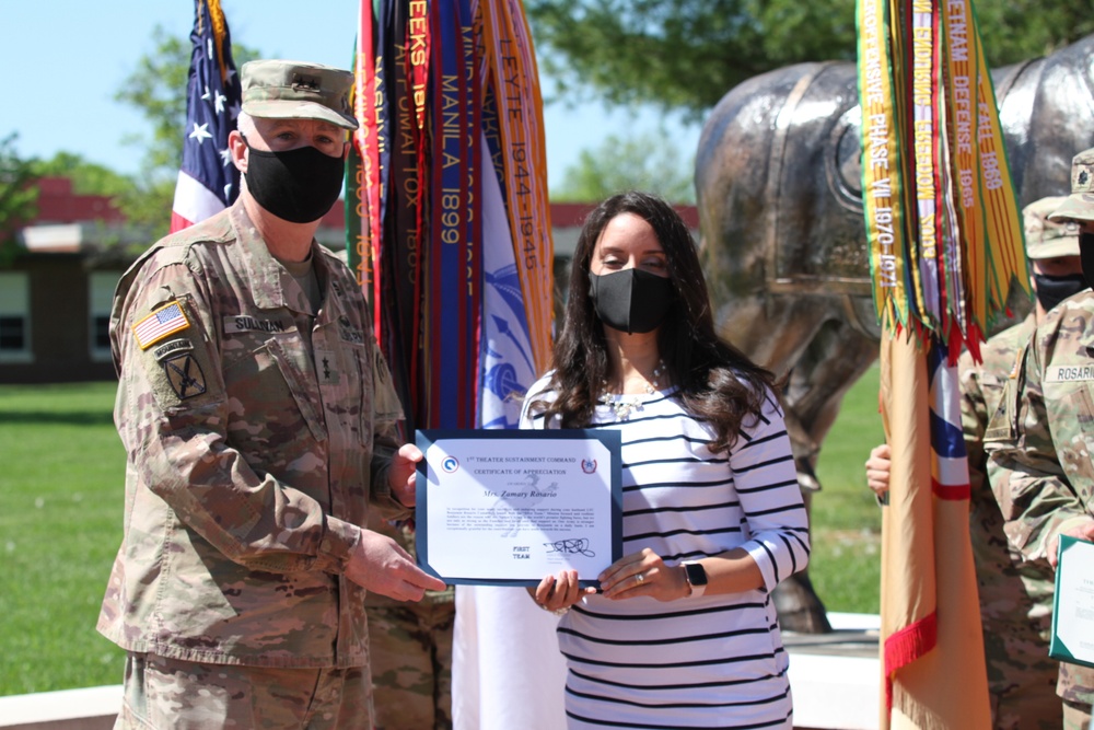 Lt. Col. Tillman and Lt. Col. Rosario's award ceremony