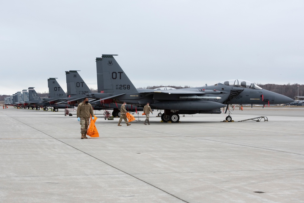 JBER Airmen conduct foreign object debris walk