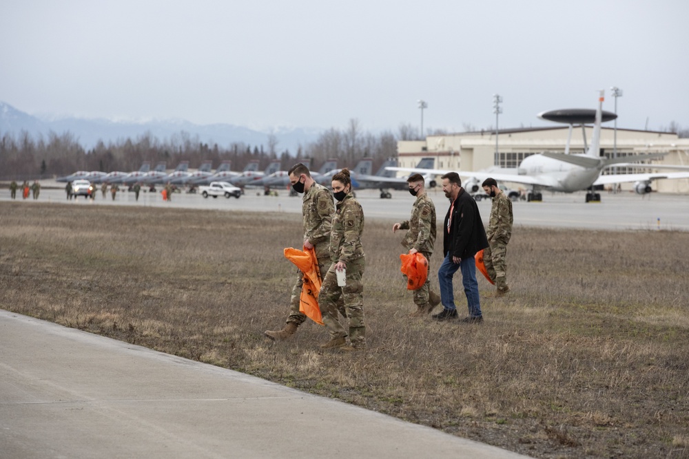 JBER Airmen conduct foreign object debris walk