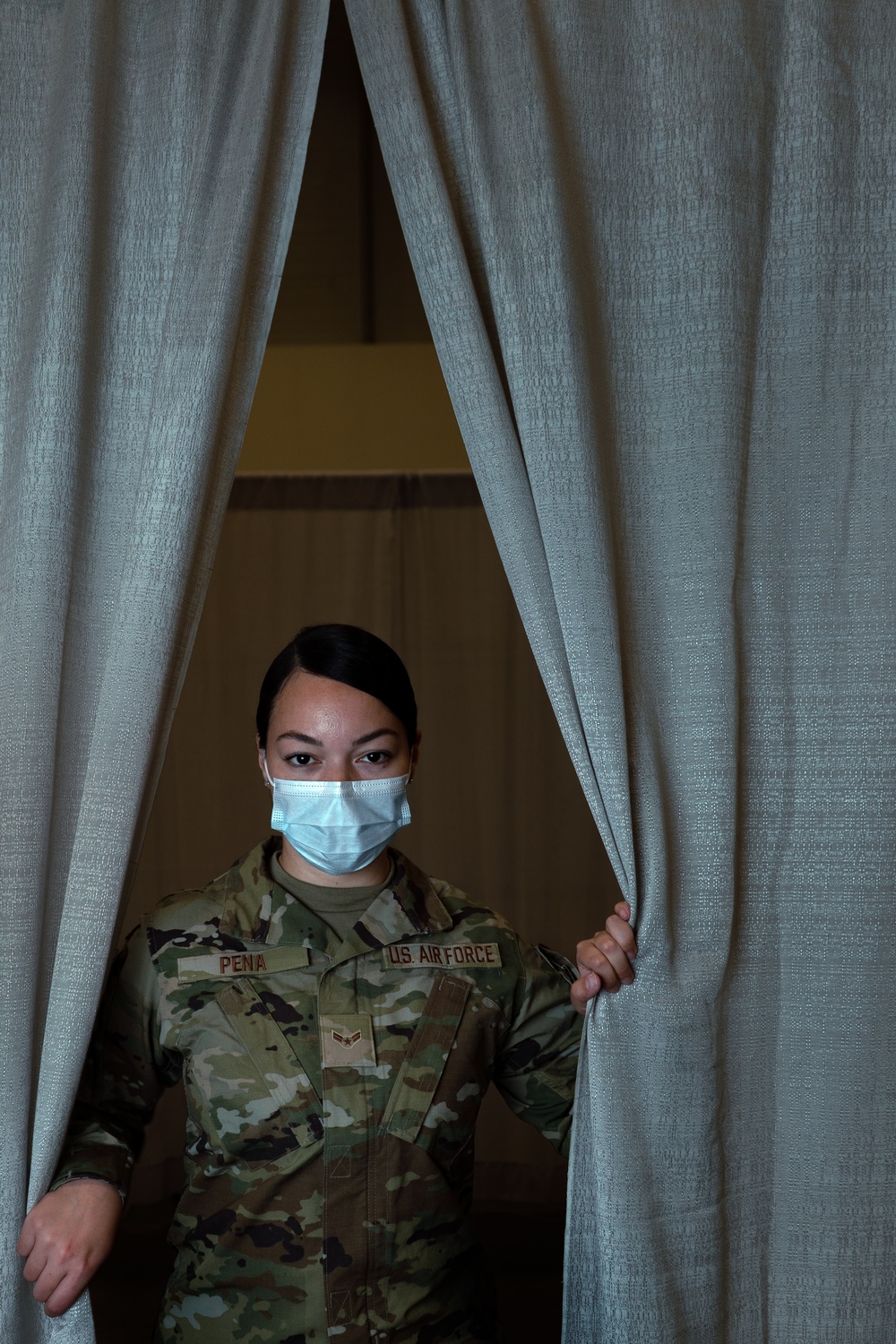 Airmen behind the curtain at West Michigan Vaccine Clinic