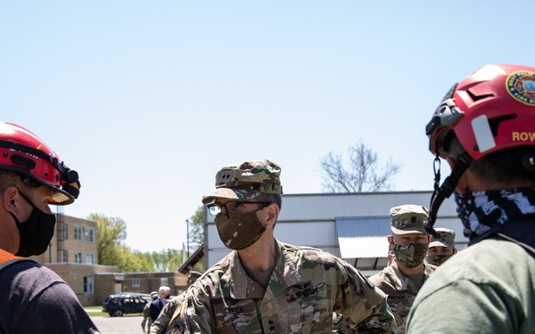 Maj. Gen. Joseph J. Heck visits Muscatatuck Urban Training Center, Guardian Response 2021