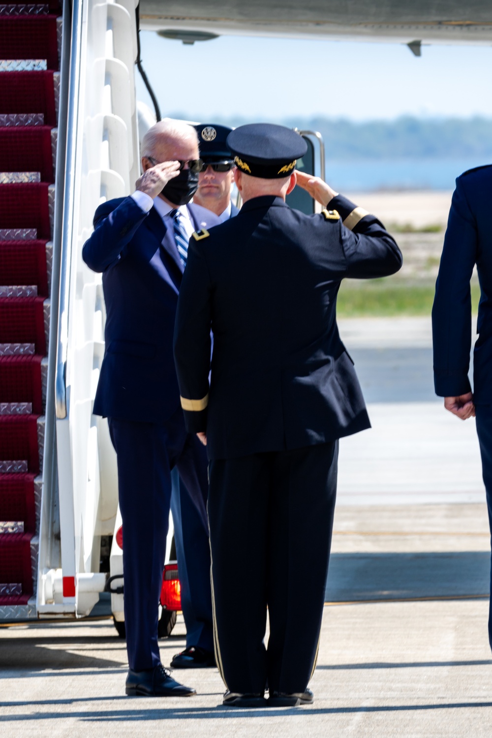 State Governor, R.I. National Guard leaders welcome President Biden to Rhode Island