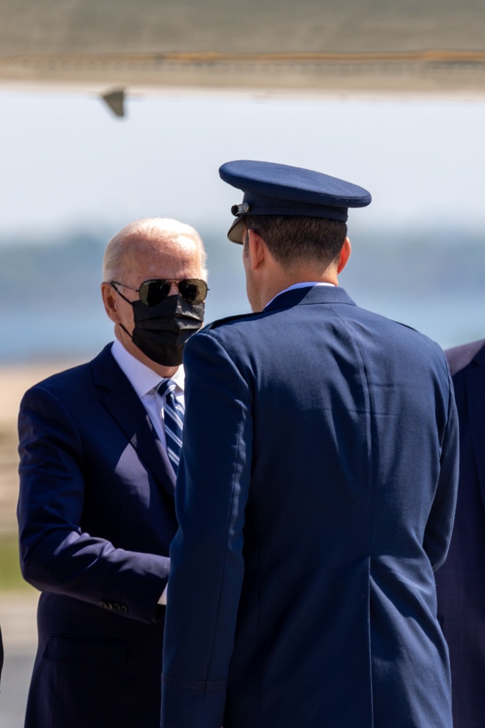 State Governor, R.I. National Guard leaders welcome President Biden to Rhode Island