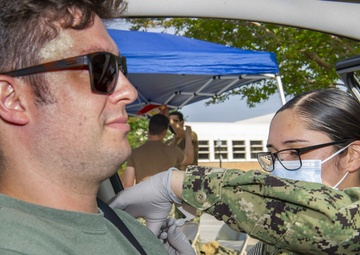 Naval Hospital Pensacola Conducts a Drive-thru COVID-19 Vaccination Clinic
