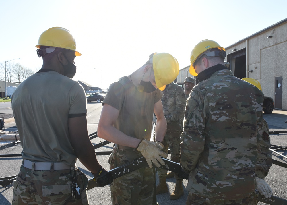 442d Force Support Squadron train for a deployed environment