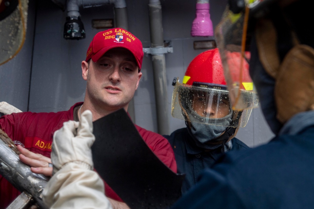 USS Laboon Conducts General Quarters Training Drill