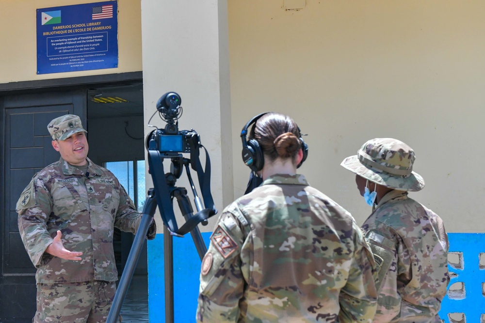 Army Civil Affairs Assist with Library Inauguration
