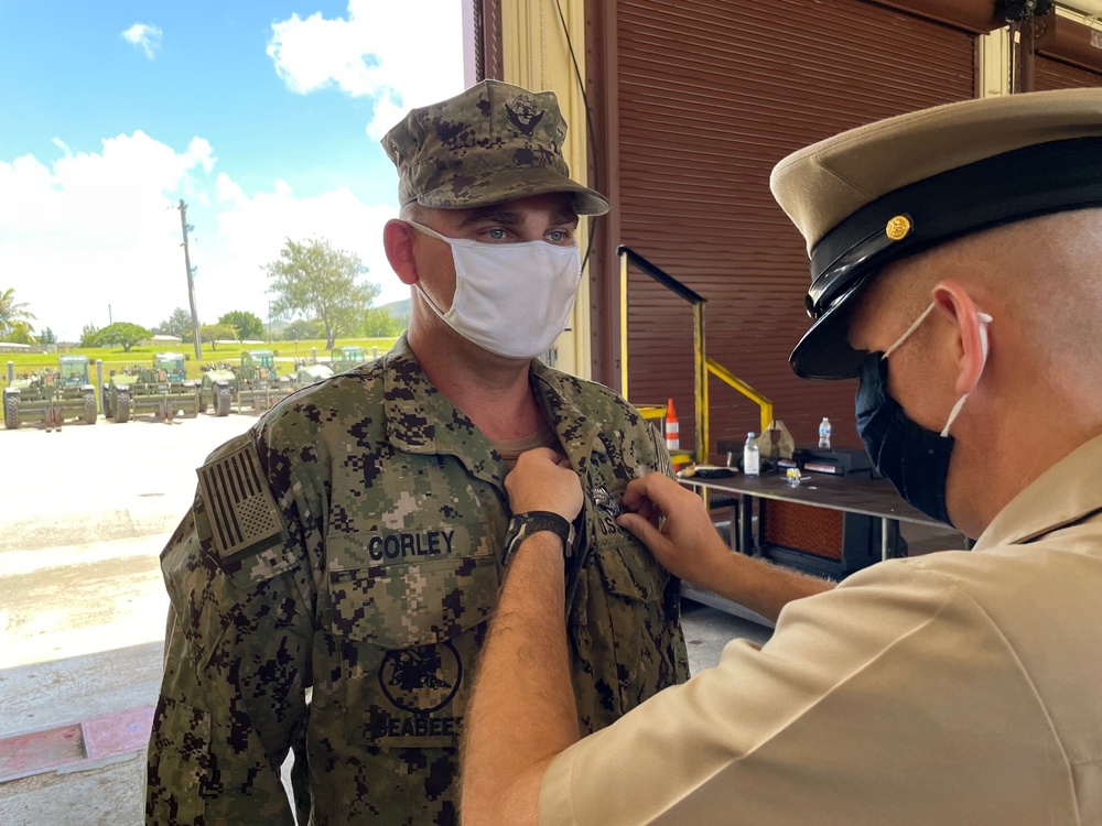 NMCB 11 Holds Pinning Ceremony on Camp Covington