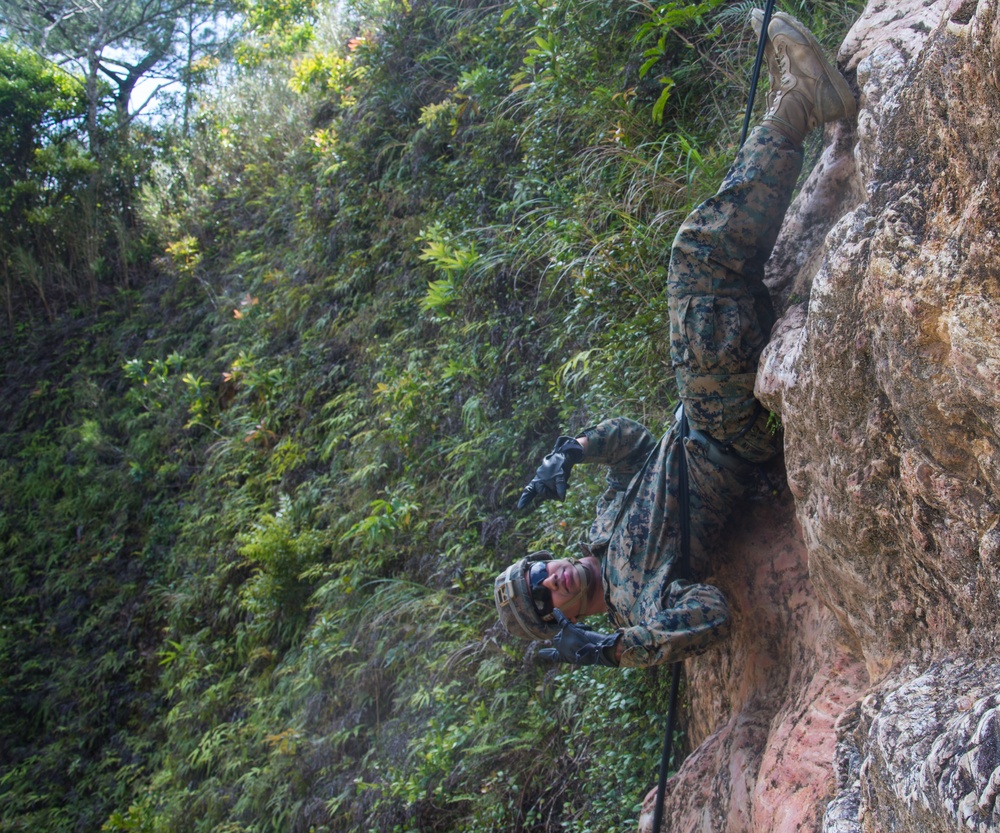 U.S. Marines with BLT 3/4, 31st MEU train at Jungle Warfare Training Center