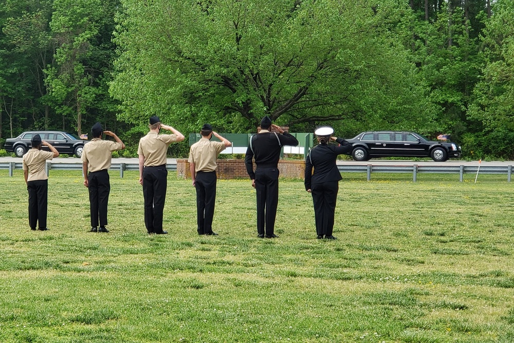 POTUS Visits York High School NJROTC Cadets
