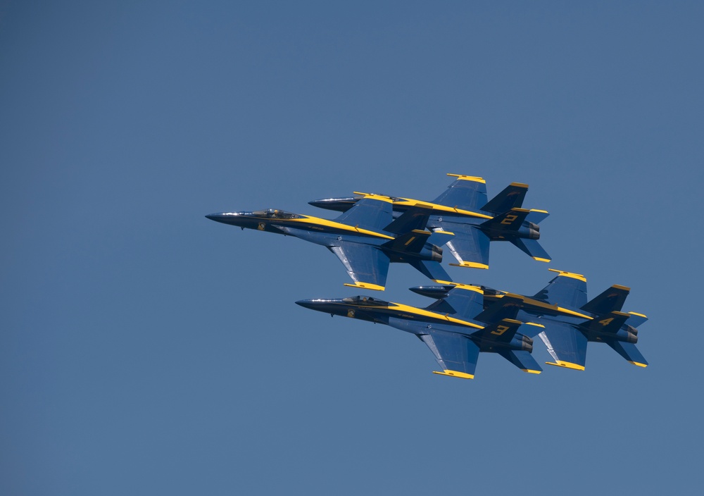 Blue Angels perform during Wings Over South Texas Air Show