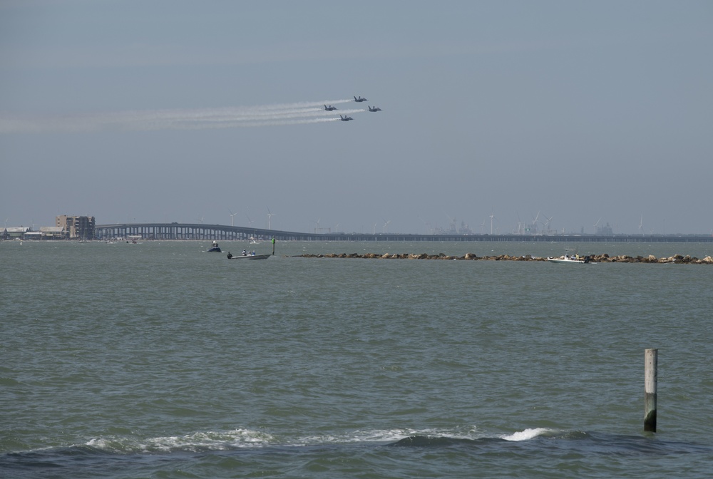 Blue Angels perform during Wings Over South Texas Air Show