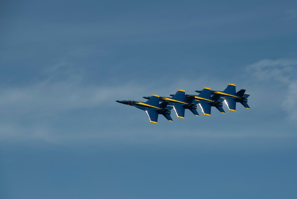 Blue Angels perform during Wings Over South Texas Air Show