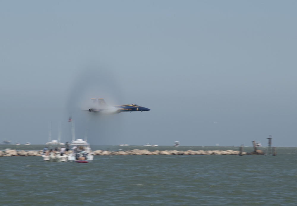 Blue Angels perform during Wings Over South Texas Air Show