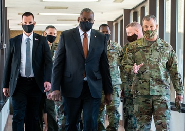 Secretary of Defense visits Schriever Air Force Base