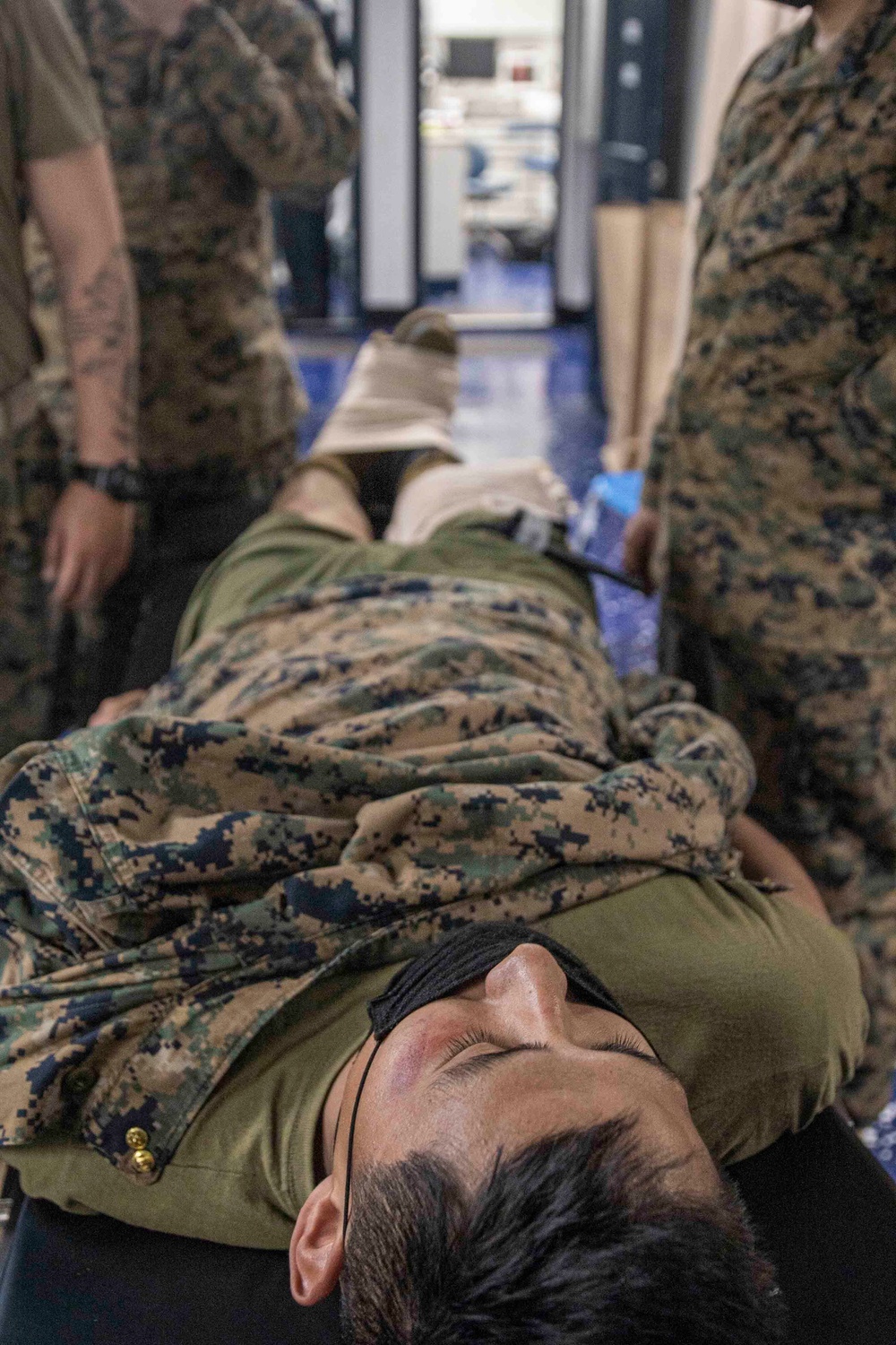 11th MEU Sailors conduct a mass casualty exercise on USS Pearl Harbor