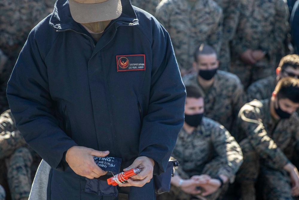 11th MEU Marines participate in abandoned ship class