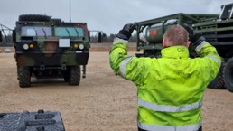 APS-2 equipment, vehicles issued to units in Estonia for DEFENDER-Europe 21