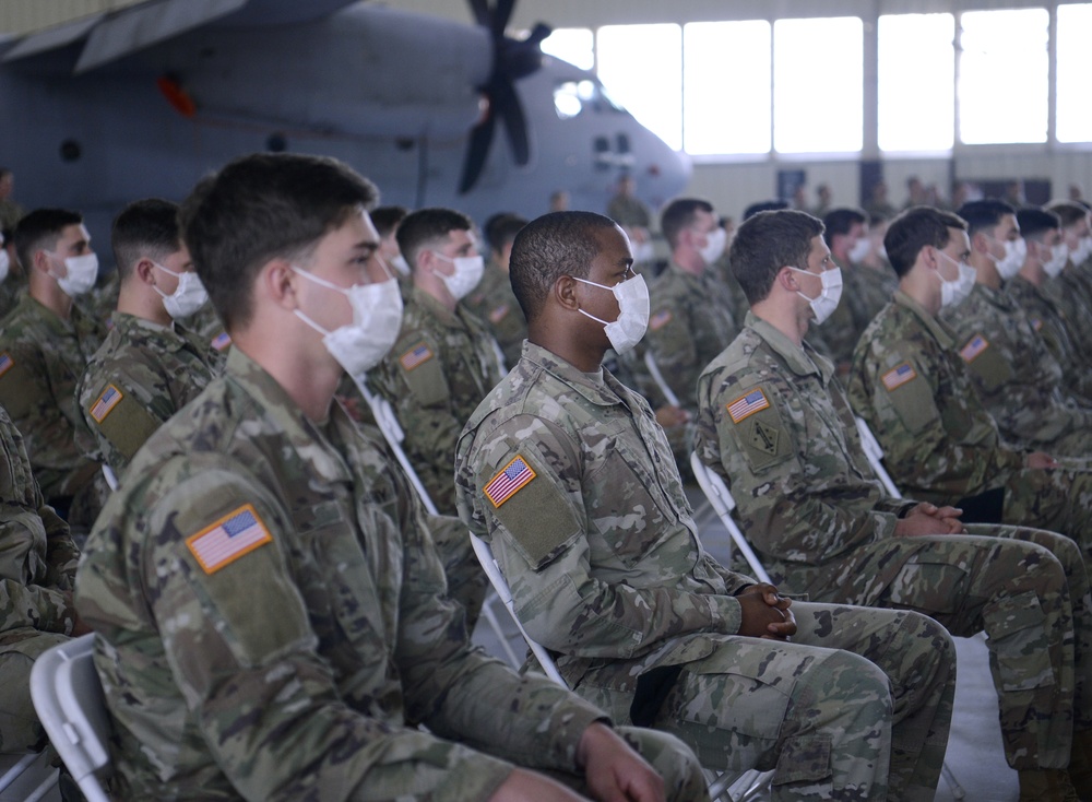 Special Forces Students Don Green Berets at Ceremony